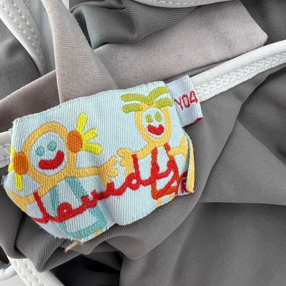 Lourdes Olaire one piece swim suit girls size 4T 4 toddler gray white - Picture 3 of 9